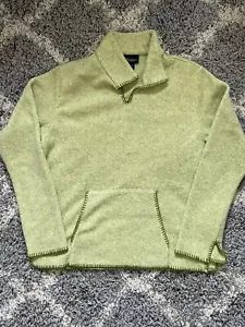 Camicia verde pile pull over sport montagna orientale tasche canguro taglia S - Foto 1 di 10