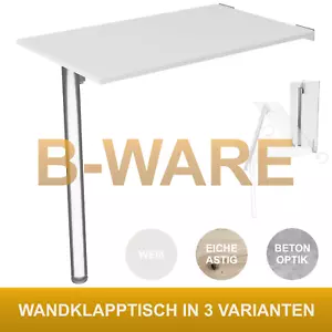 B-WARE Wandklapptisch 80x50 Esstisch Küchentisch Schreibtisch Tischbein - Bild 1 von 36