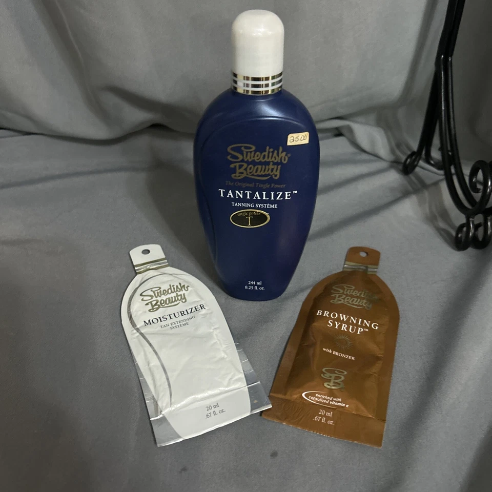 NWOB Swedish Beauty Tantalize Tanning System With Tingle Power And Two Gifts - Imagem 1 de 4