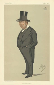VANITY FAIR SPY CARTOON Lord Redesdale 'the Lord Dictator' Ireland. Ape 1875 - Picture 1 of 2