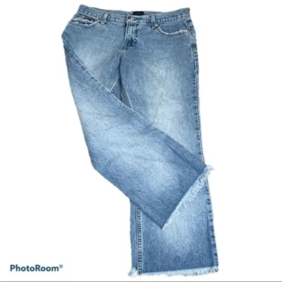 Vintage 90s Tommy Jeans cropped frayed hem mom jeans - Image 1 of 4