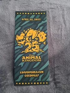 Disney Animal Kingdom 25th Anniversary Dated Commemorative Guide Map 4/22/23 - Picture 1 of 3