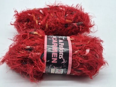 Patons Carmen Yarn Wine 7430 64% Nylon 36% Poly 1 Skein 1.9 oz  1 skein 1.4 oz - Image 1 of 4