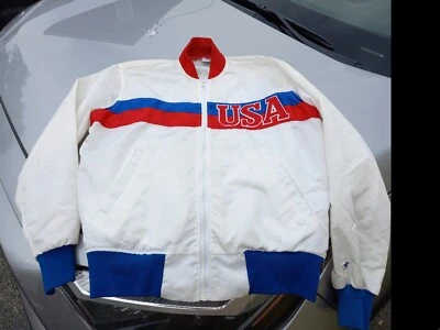 United States America USA Olympic Team Vintage Starter  Bomber Jacket XL - Image 1 of 4