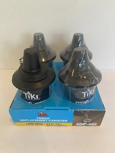 Repuesto de bote de antorcha Tiki negro sistema de vertido fácil 12 oz paquete de 4 LEER Desc - Imagen 1 de 4
