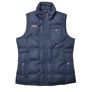 Obermeyer Mens Medium Black Duck Down Puffer Vest Full Zip - Picture 1 of 6