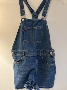 Levi's Junior Denim Shortalls Size L 12/14 Overall - Picture 1 of 11
