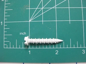 Rowley 1 1/4" Sechskantbetonschrauben, weiß, 100 Stück - Bild 1 von 3