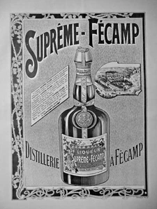 PUBLICITÉ DE PRESSE 1903 LIQUEUR SUPREME FECAMP DISTILLERIE FÉCAMP - Picture 1 of 1