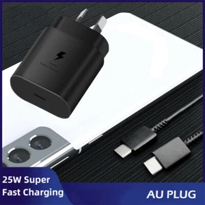 25W Super Fast Wall Charger w/Type-C Cable For Samsung Galaxy S21 22 S23+ Ultra - Picture 1 of 15