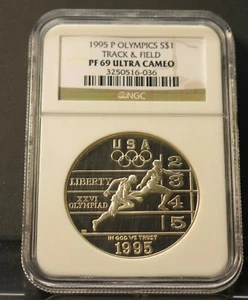 1995 P L OLYMPICS TRACK AND FIELD PF69. PROOF ULTRA CAMEO NGC - Picture 1 of 1