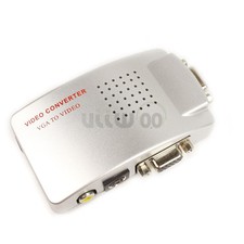 New Computer Laptop PC VGA to TV AV RCA S-Video Converter Adapter Box Composite