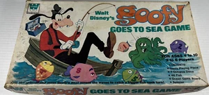 Vintage Walt Disneys Goofy Goes To Sea Brettspiel Spinner Fisch Oktopus 1972 - Bild 1 von 14