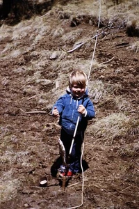 35mm Color Film Photography Slide 1960s 1970s Vintage Little Boys Kids Outdoor - Picture 1 of 1