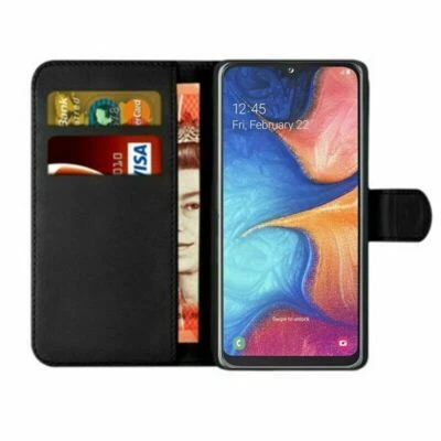 FONETEK For Samsung Galaxy A20e Magnet Flip PU Leather Wallet Card Holder Case Cover