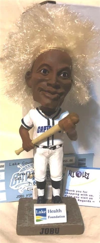2015 LAKE COUNTY CAPTAINS JOBU "VIP /54" SGA BOBBLEHEAD MAJOR LEAGUE MOVIE ~ COA Cover