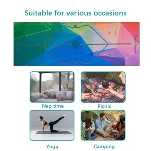Yoga Mat Print Qucik Dry rutschfeste faltbare Yoga Handtuch Fitness Decke I3B7 - Bild 1 von 2