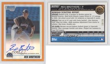 2010 Bowman Chrome Prospects Orange Refractor Auto /25 Rex Brothers #BCP92 Auto