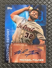 MICHAEL FULMER 2016 Topps Update Scouting Report Rookie Auto Tigers Cubs RC