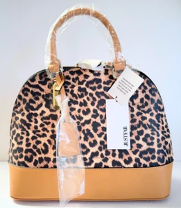 Just Fab Faux Leather Leopard Print Purse / Crossbody Bag New With Tags - Picture 1 of 9