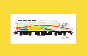 Sunrail MP36PH-Q 11""x17"" estampado enmarañado firmado por Andy Fletcher - Imagen 1 de 1