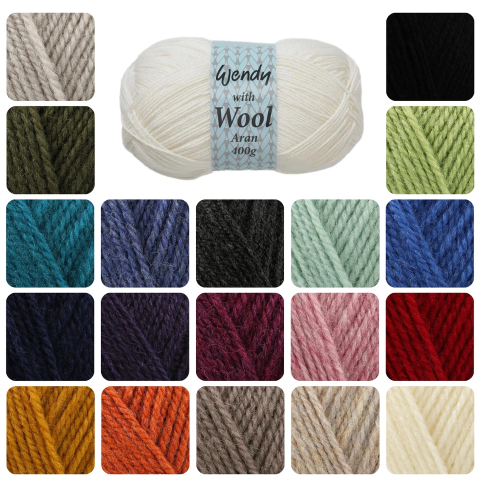 Wendy with Wool Aran 400g 25% Wool Knitting Crochet Yarn - Image 1 of 1