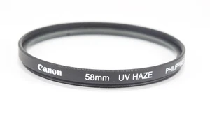 Canon UV Haze Filter 58mm Glass Lens Protector Protection Dust - Picture 1 of 6
