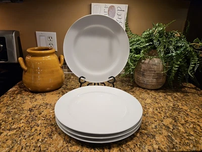 Pottery Barn Great White Dinner Plates 11 1/2 in Discontinued Set of 4 - Image 1 of 4