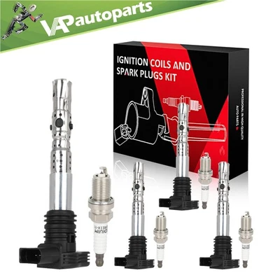 4 For 02 03 04 05 06 Audi TT Quattro 1.8L L4 Ignition Coil & Spark Plug UF411 - Image 1 of 4