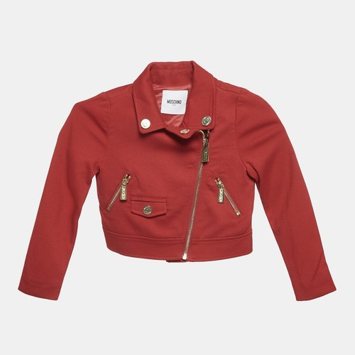 Giacca Moschino bambino maglia rossa con zip 4 anni
