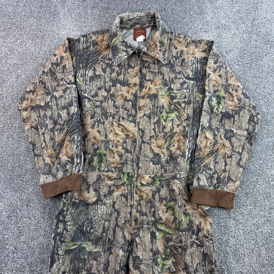 Vintage Ace Outfitters Camo Coveralls Jumpsuit Men's Large Realtree Camouflage - Image 1 of 4