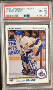 Curtis Joesph 1990 Upper Deck French #175 Rookie Card PSA 10 Blues Legend - Picture 1 of 2