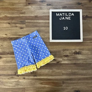 NEW Matilda Jane The Adventure Begins Day Camp Blue Yellow Polka Dot Shorties 10 - Picture 1 of 4