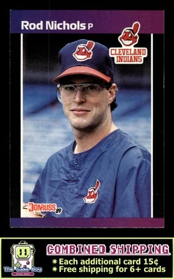 1989 Donruss #649 Rod Nichols Cleveland Indians RC - Image 1 of 2