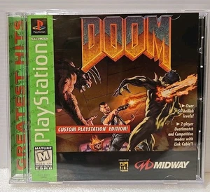 Doom (1995) Greatest Hits (Custom Playstation Edition) for PS1 - Complete and VG - Picture 1 of 9