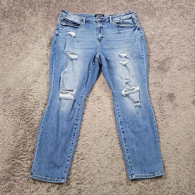 Judy Jeans Mujer 22 Novio Calce Envejecido Elastizado Informal Ropa de Trabajo Verano Foto 1 de 4