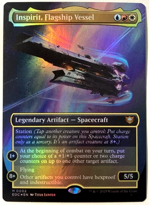 MTG Inspirit, Flagship Vessel (Borderless Foil) Commander: Edge of Eternities 2 - Image 1 of 4