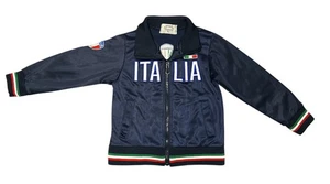 Italia Kids Track Jacket Star Venezia Navy Full Zip Size 3/4 Team Italy - Picture 1 of 5