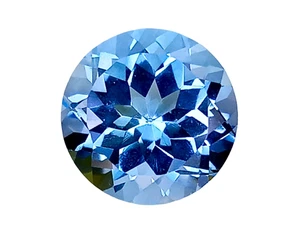 4.57CTS  BLUE NATURAL TOPAZ ROUND CUT LOOSE GEMSTONES "SEE VIDEO" - Picture 1 of 3