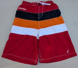 NUOVO costume da bagno Nautica ragazzo XL 18-20 coulisse colorblock pantaloncini da tavola UPF 50+ - Foto 1 di 10