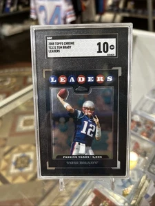 2008 Topps Chrome #TC121 Tom Brady League Leaders SGC 10 Gem Mint Patriots HOF!! - Picture 1 of 2