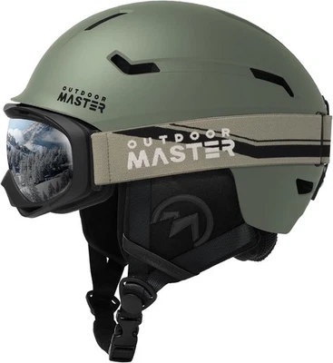 Juego de casco de esquí, casco de snowboard con gafas para adultos - carcasa de PC duradera, P... Foto 1 de 4