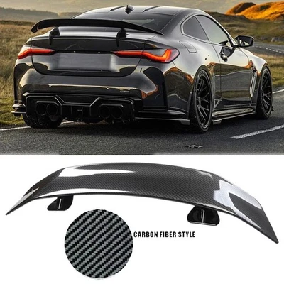 For BMW E46 E90 325i 335i Carbon Fiber 46" Car Rear Trunk Spoiler Wing Racing — 第 1/4 张图片