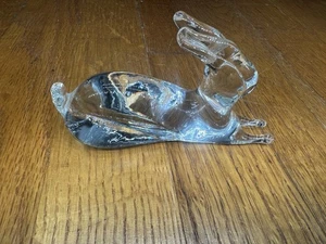 Vintage Pilger Kunst Glas Hase/Hase Figur - MCM - mundgeblasenes Glastier - Bild 1 von 8