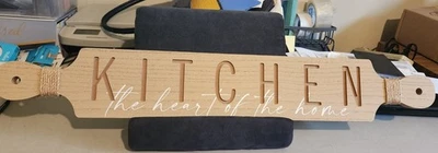 Kitchen The Heart Of The Home Wooden Rolling Pin Sign - Image 1 of 4