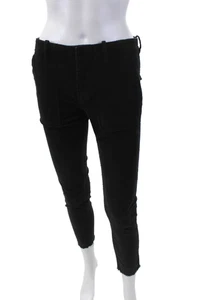 Nili Lotan Womens Cotton Corduroy High Rise Skinny Leg Pants Black Size 0 - Picture 1 of 5