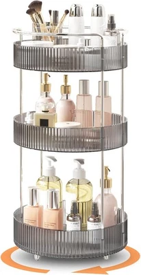 Organizador de Maquillaje Giratorio 360°, Organizadores y Almacenamiento de Perfumes para el Cuidado de la Piel Foto 1 de 4