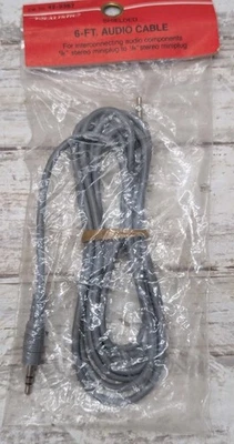 Realistic Shielded 6 Foot Audio Cable 42-2387 New Radio Shack New - Image 1 of 4