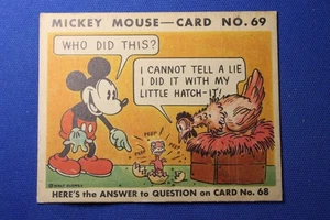 Mickey Mouse 1935 - Philadelphia Gum - #69 "¿Quién hizo esto?" Excelente++ - Imagen 1 de 6