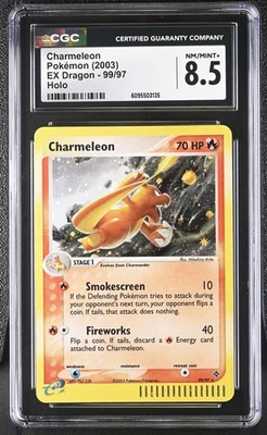 CGC 8.5 Charmeleon 99/97 Holo Secret Rare EX Dragon Pokémon Card - Image 1 of 2